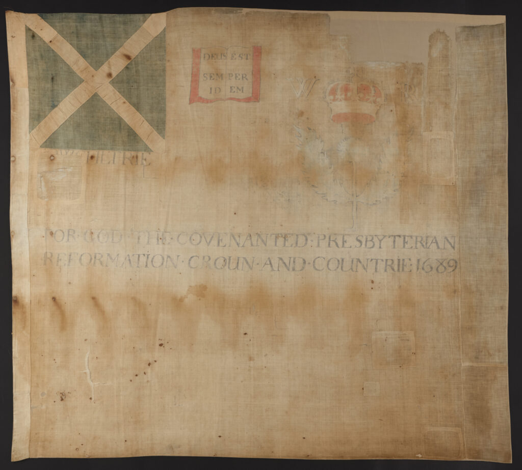 Photograph of flat, faded with writing in the centre.