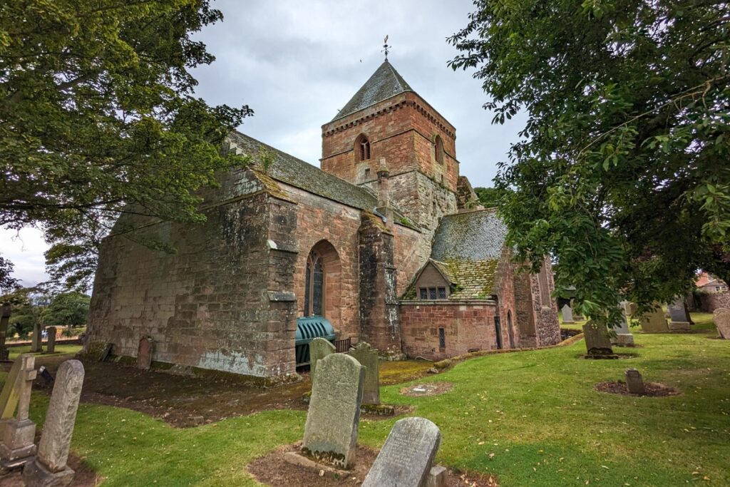 Photograph of Whitekirk from the rear in colour 